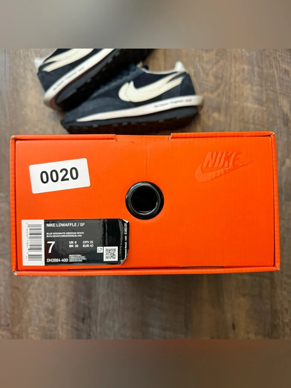 Fragment Design x Sacai x Nike LDV Waffle Blackened Blue Navy White